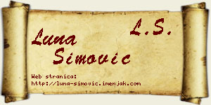 Luna Simović vizit kartica